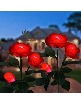 Градинска лед соларна лампа Роза